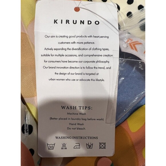 Kirundo Top Womens Small Blouse Bright Floral Top Sunflower Abstract NWT New - Picture 6 of 8